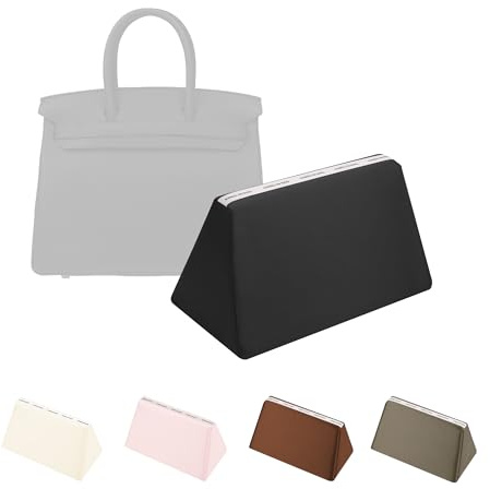 KINGS IN BAG Purse Pillow for Birkin 30, Smooth Satin Fabric & Memory Foam Inner, Durable & Lightweight Structure Support (Black, BK30 Retourné)