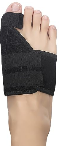 Yasdyri Hallux Valgus Korrektur Schiene für Linderung von Großzehenschmerzen und zur Ausrichtung der Zehen Hallux Valgus Bandage für Herren und Damen Schutz der großen Zehe (Schwarz, Rechts)