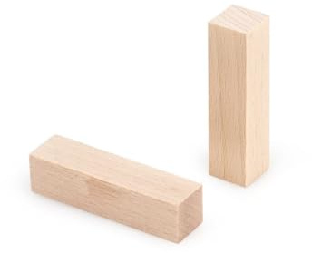 M METRIE 100 Stück Holzbausteine, Bauklötze aus Buchenholz, 70 x 17.5 x 17.5 mm Langlochquader, Ideal für kreatives Basteln, Nachhaltig, Sicher und Präzise, Teil des Bauklötze Systems