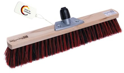 BawiTec Profi Besen, Allzweckbesen, Arenga-Mix Borsten, 40cm Breit/Lang, mit Kunststoff-Stielhalter für Stiele mit Gewinde, Straßenbesen, Kehrbesen Gartenbesen für draussen Arengabesen (Besen 40cm)