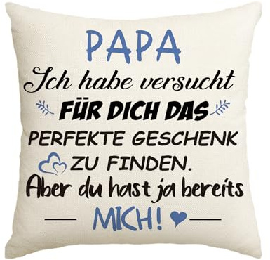 Artoid Mode Geschenk Für Papa Kissenbezug, 45x45 cm Beste Papa Geburtstagsgeschenke Von Tochter Sohn Vatertag Kissen Liebe Cushion Cover Deko