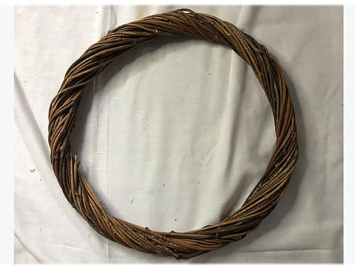 Yurosiay Rattan Kranz Natürliche Rattan-Ring Rahmen aus Rattan zum Basteln Rebenkranz DIY Naturkranz Rohling Kränze Türkranz Wandkranz für Hochzeit Dekoration Landhaus Shabby Deko Kranz 15cm