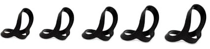 AFH Multi Splint® Combo Pack | Set 2 Größen 5/6/7/8/9 | schwarz | 5 versch. Größen im Spar-Set, Fingerschienen