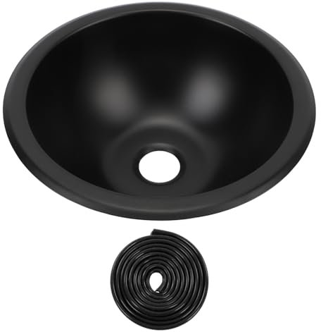 9 X 4 Zoll Edelstahl Spülbecken, Rund, Aufsatz Barspülbecken, Einzelbeckenspüle, Wohnmobil Küchenspüle, 40 mm Ablauföffnung, Handwaschbecken für Boot, Wohnwagen