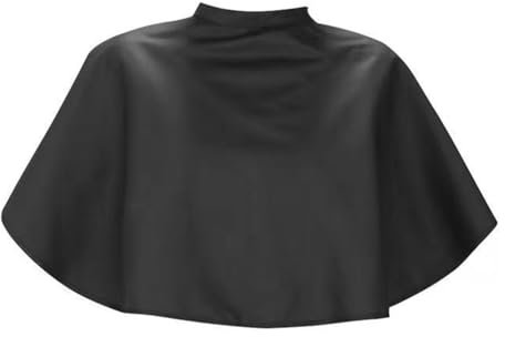 HonGien Mantella nera da parrucchiere, per parrucchieri, corta, impermeabile, per donne, uomini, bambini, per colorare i capelli, scialle per tagliare i capelli, scialle corto da parrucchiere, Nero ,