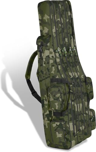 normani Wasserabweisende Angeltasche Rutentasche Angelrucksack Rod Case Fishing Bag Angelrutentasche -wählbar 3 oder 4 Rutenfächern - 125 cm bis 190 cm