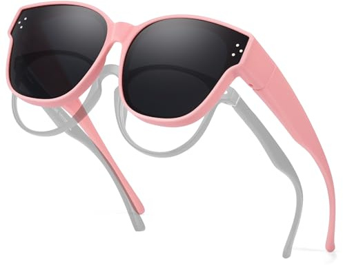 Hamkaw Polarisierte Kinder-Sonnenbrille, passt über verschreibungspflichtige Brillen, für Mädchen und Jungen, flexible Farbtöne, UV-Schutz LS8152-3