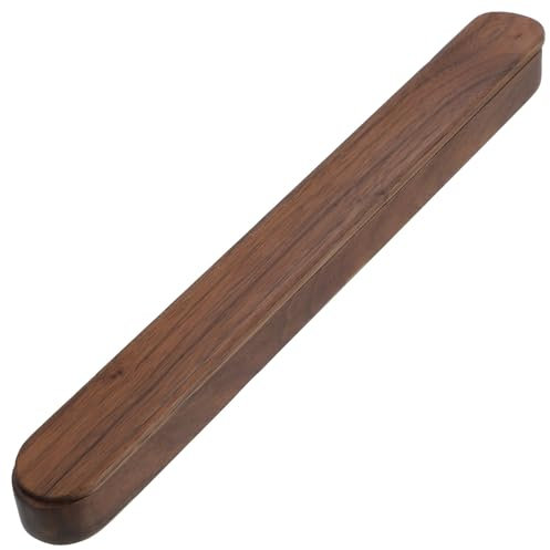 OFFSCH Portable Chopstick Box Black Walnut Wood Material for Kitchen and Outdoor Dining Scenarios Chopsticks Carrying Box for Travel and Daily Use