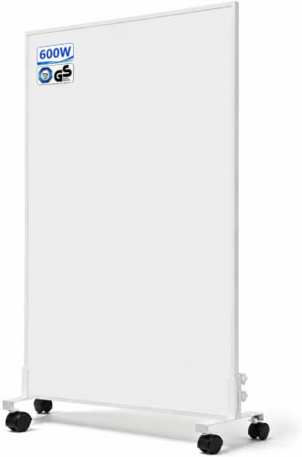Hocosyme Infrarotheizung Standgerät 600W Mobil & Flexibel | Mobiler Infrarot-Heizer mit Rollen für 6-12 m² – Bis 120°C in 1-3 Min. Flüsterleise. V0-Schutz & Überhitzungsschutz.
