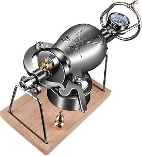 304 Stainless Steel Puffed Rice Maker, Traditional Chinese Retro Popcorn Machine, Hand Small Stovetop Popcorn Machine Home High Pressure Popcorn Maker(368ml)