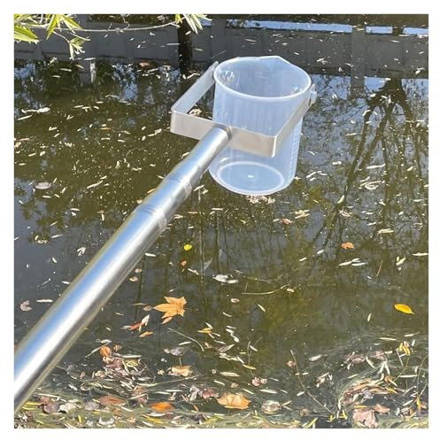 Cuillère d'échantillonnage d'eau télescopique pour portiques surélevés, berges de rivière et têtes de puits, échantillon de bécher à pendule en métal léger