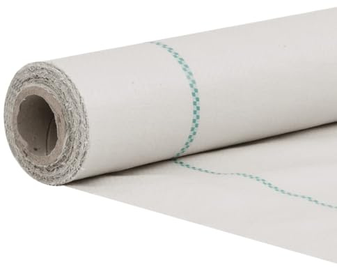 Tomostar Toile de Paillage, Géotextile de Paillage Contre Les Mauvais Herbes Toile Bâche Anti Mauvaises Herbes Blanc 2x50 m PP