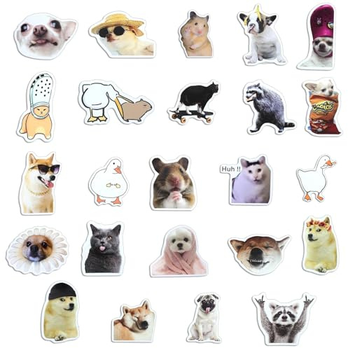 JYYWTSI Set de 24 Imanes Nevera Gato, Imanes Decorativos con Animales Divertidos y Fuerte Sujeción Magnética, para Frigorífico Pizarra Blanca Armario Oficina, Diseños de Gato Perro Hámster