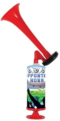 Handheld Air Horn, Extreme Noise Maker for World Cup 2026, 34cm Large Football Supporter’s Horn Pump, Marine Safety Airhorns (Red)