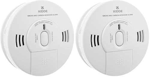 Kidde 10SCO Combination Smoke and Carbon Monoxide Alarm with Voice Notification, white (Pack of 2)