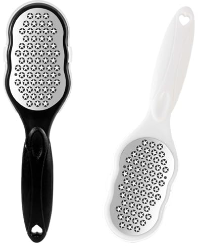 Professional Foot File Callus Remover 2-Pack – Stainless Steel Foot Scraper for Hard Skin, Wet & Dry Pedicure Rasp for Cracked Heel Treatment, Dead Skin Remover for Feet Care