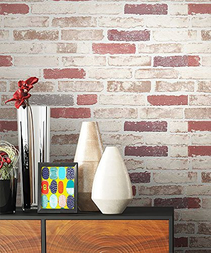 Newroom Vliestapete Beige Mauer Tapete Loft Wohnzimmer Modern