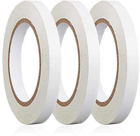 BNCHI Double Sided Sticky Tape, 3 Rolls 0.4 x 30 Yards Tape for Crafts, DIY, Photos, Wallpaper, Scrapbooking, Sewing, Handwork, Decorations, Rubber Stamps, Card, Boxes, Wrapping