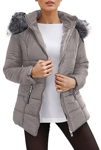 Générique Doudoune Femme Hiver Manteau Court Veste Femme Chic Et Elegant Sweat a Capuche Femme Manteau D'extérieur Imperméable