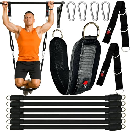 MuscleForge Bande Di Assistenza Trazioni – Elastico Regolabile Per Trazioni Alla Sbarra, Set Pull Up Band Per Calisthenics e Forza a Casa o Palestra, Aiuto Progressivo Per Muscle Up e Dip