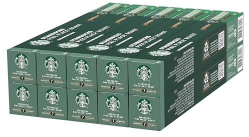STARBUCKS Pike Place Roast by Nespresso, Mittlere Röstung, Kaffeekapseln 10 x 10 (100 Kapseln)