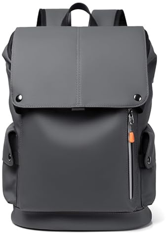 FUNSEED Sac à dos pour homme, grande capacité, imperméable, pour ordinateur portable, sac à dos à bandoulière pour le travail, les voyages d'affaires, gris, Large, Tendance