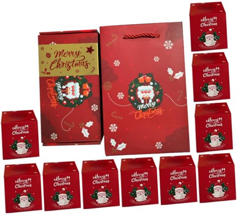GRIRIW Explosionsgeschenkbox Für Weihnachts-party Süßigkeitenboxen Zum Verpacken Von Leckerlis Geschenkverpackungsboxen Mit Weihnachtsmuster Robust Und Reißfest Für Kleine Geschenke