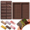 3 Piezas Molde Chocolate Silicona,Molde Chocolate in Silicone Profondo,Molde Para Barra De Chocolate De Dubái,sin BPA,para Dulces de praliné de Chocolate (B)