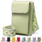 DBPBToU PU Portacellulare da Collo Donna, Borsa Donna Tracolla con Cinghie Regolabili Staccabili, Porta Cellulare Tracolla, Borsetta Porta Cellulare 7 (Verde)