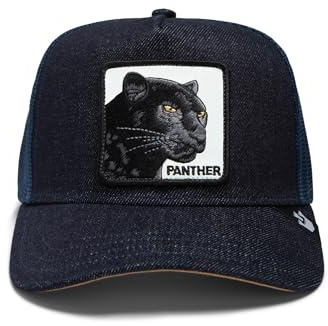 Goorin Bros. The Panther Pantera Design in Denim Blu Scuro Berretto da Camionista Regolabile