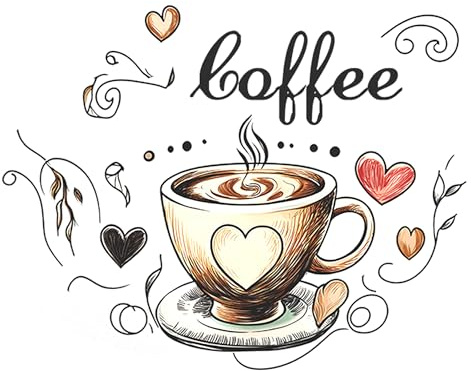 duoyif Wandtattoo Kaffee, Wandsticker Kaffeetasse Wandbild | Wandaufkleber Kaffee Tassen, Coffee Wandsticker Für Küche Cafe Esszimmer Büro Deko Kaffeestube Wandkunst