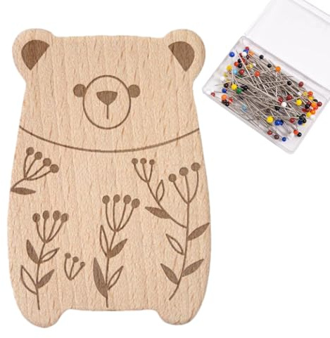 Ruwshuuk Portaspilli Magnetico per Cucito Cuscino Magnetico in Legno