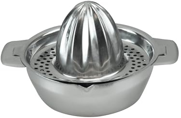apollo THE HOUSEWARES BRAND Stainless Steel Lemon and Citrus Press | Juicer, Efficient, and Easy to Use for Fresh Juices Every Time, 17x15x10cm, Silver