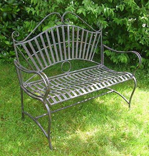 GARTENBANK ANTIK Nostalgie LANDHAUSSTIL NEU GARTENMÖBEL Metall Park Bank Eisen DR-762