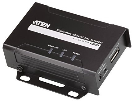 ATEN VE901 Extensor Audio/Video Transmisor y Receptor de señales AV Negro
