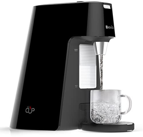 Breville VKT124 HotCup - Dispensador de agua caliente, 3 KW, altura ajustable, 1,7 litros, color negro brillante