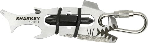 True Utility 12 In 1 Sharkey Multi Tool - With Screwdrivers, Pry Bar, Bottle Opener, Thread Cutter, File & Box Opener - Camping Accessories