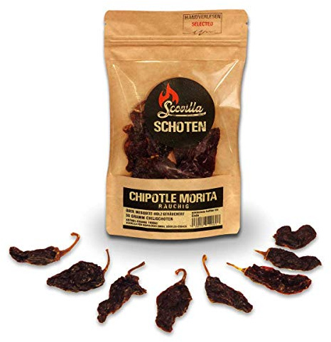 Scovillas Chipotle Morita skotor, torkad, 30 g