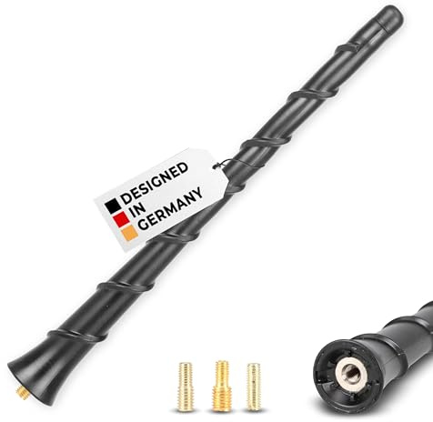 alca® Antennen Ersatzstab Spiral S 20cm M5 & M6 Universal KFZ Radio-Antenne kompatibel mit Skoda