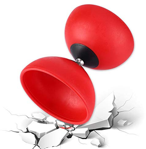Shanrya Diabolo Dreifachlager, Diabolo-Kugellager, Dreifachlager-Diabolo-Set, interessantes Spiel, 5,71 x 4,72 x 4,72 für Anfänger, Fortgeschrittene, Outdoor Indoor (rot)