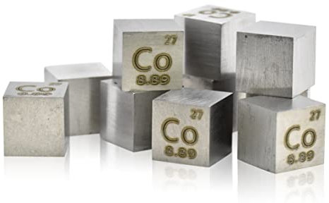 Kobalt Würfel Dichte, Kobalt Metallwürfel 10 x 10 x 10 mm rein 99,95 % für Sammlung von Elementen