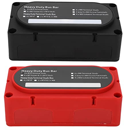 Stromverteilerblock, 2 Stück Stromverteilerblock 4 Bolzen 300A Batterie Sammelschiene Universal für 12-48V Auto Wohnmobil Yacht Boot