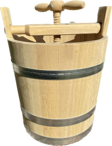 Fassl Baron Krautfass 50L Holzfass aus Robinie, Pökelfass zum Einsuren & Fermentieren, Sauerkrautfass handgefertigt, Surfass unbehandelt.