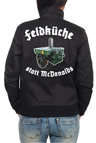 Spaß Kostet Frauen Harrington Jacke Feldküche DDR NVA Gulaschkanone (mit Rückendruck) Größe XS bis 5XL