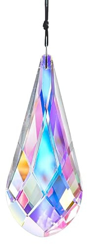 Atrapasoles de cristal de 120 mm, prisma para colgar en la ventana, adorno de prisma de cristal arco iris, decoración para el jardín del hogar (colores AB)