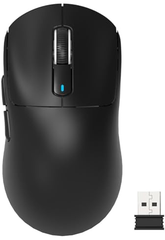 ATTACK SHARK X3 Lightweight Wireless Gaming Mouse with Tri-Mode 2.4G/USB-C Wired/Bluetooth,Up to 26K DPI, PAW3395 Optical Sensor,Kailh GM8.0 Switch,5 programmable Buttons for PC/Win/Mac(Black)
