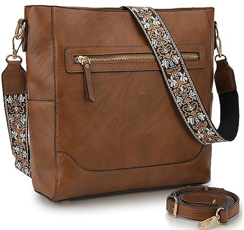 VX VONXURY Umhängetasche Damen, trendige Schultertasche Frauen aus veganem Leder, Designer-Hobo-Beuteltasche mit 2 verstellbaren Riemen