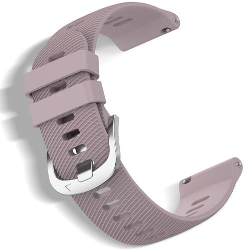 CeiBand silikonarmband vattentäta mjuka klockarmband för stötdämpningsbredd 18 mm 20 mm 22 mm, sport ersättningsarmband för kvinnor män (20 mm, lavendel)