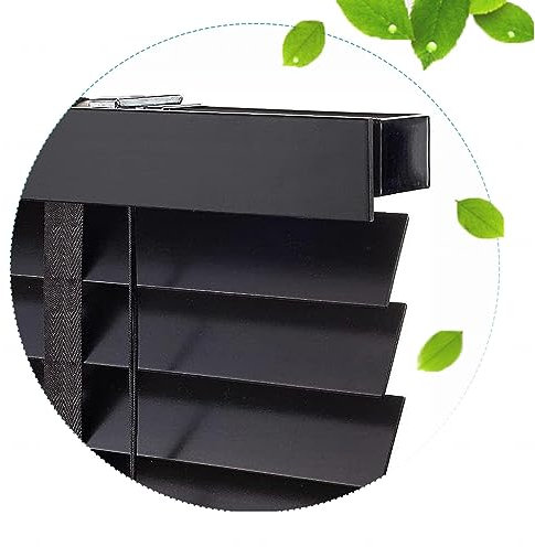 DZHTUF Natürliche Holz Jalousien,Schwarze horizontale Fensterjalousie, 50/70/80/90/100/110/120/140/160cm,Sichtschutz HolzJalousie,Fensterrollos holzoptik,W×H-65x175cm/26x69in
