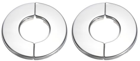 sourcing map 2 Stück Heizungsrohr, 25mm Rohrabdeckung Dekoration für Heizkörperrohre aus Edelstahl 304 Rohrverkleidung für Heizungsrohre, Heizkörper Rohrisolierung